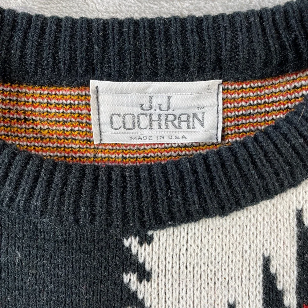 Vintage JJ Cochran Sweater Mens Large Aztec Southwestern Geometric Knit‎ - Picture 2 of 9